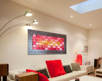 Sustainable Decor Large Reclaimed Wood Wall Art Wood Von Imarteko