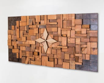 Cuadro Artesanal de Madera - Pieza Mural con Relieve de Madera con Carácter e Identidad