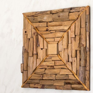 Holz Kunstwerk, Kunst für die Wand, Holzskulptur Wandbehang, Holzkunst für Wand, Holzwanddekor, rustikale Holzwandkunst