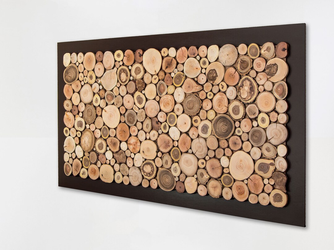 Elegant Large Wood Slice, Sculpture Wall Art, Rustic Farmhouse Decor