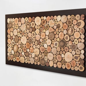 Wood Slice Wall Art: Large Rustic Farmhouse Sculpture