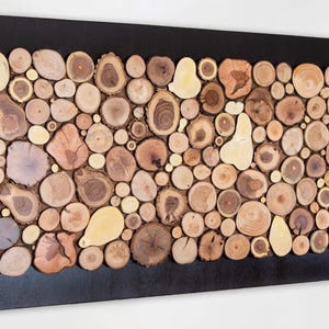Wood Slice Wall Art: Rustic Farmhouse Decor, Mediterranean Wood