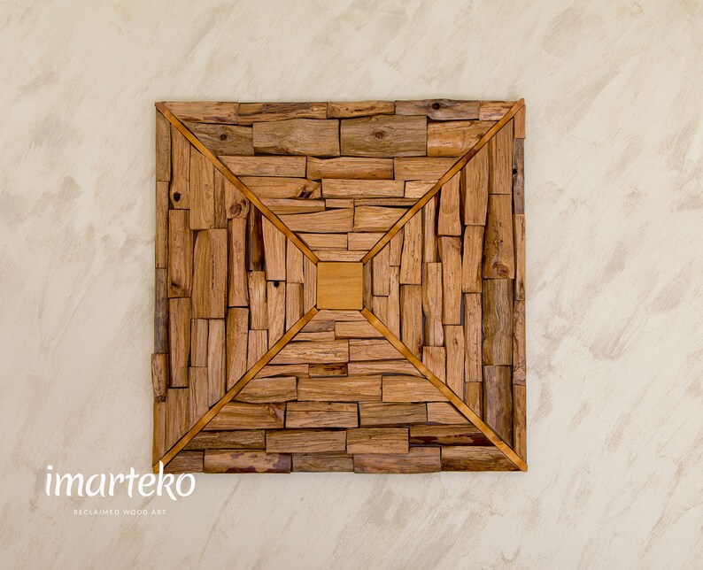 Wood Wall Art Made Of Old Reclaimed Textured Living Room Decor Fireplace