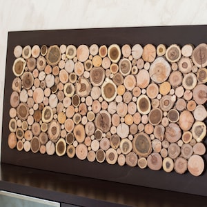 Wood Slice Wall Art | Statement Piece for Modern Interiors | Organic Artwork image 11