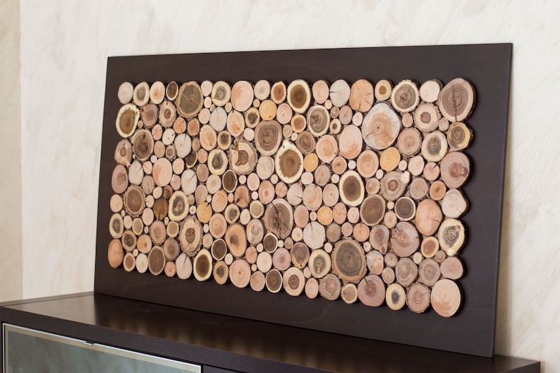 Wood Slice Wall Art | Statement Piece for Modern Interiors | Organic Artwork image 11