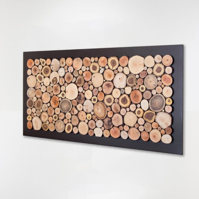 Wood Slice Wall Art: Large Rustic Farmhouse Sculpture