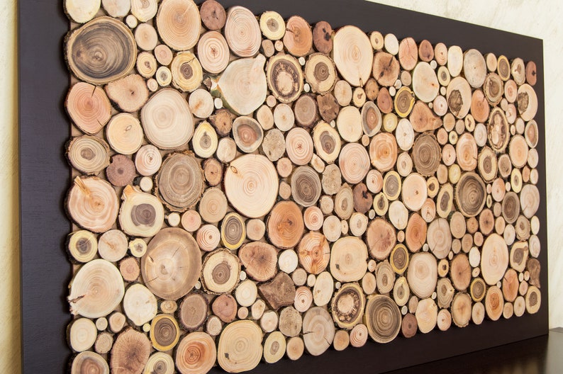 Wood Slice Wall Art | Statement Piece for Modern Interiors | Organic Artwork image 8
