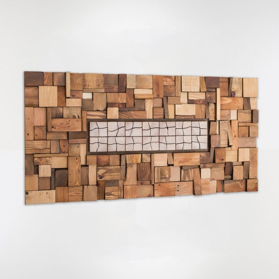 Contemporary Statement Wall Art Piece for Living Room | Fine Art Wood Sculpture