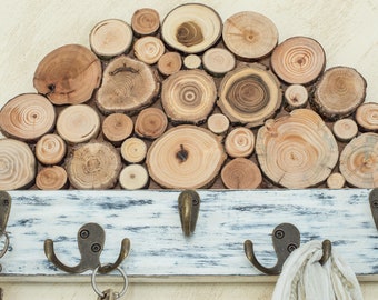 Porta llaves pared madera rústica - Blog Myoc: Muebles rústicos de madera  maciza