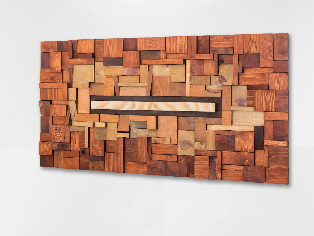 Large Wooden Wall Art, Wood Wall Sculpture, Wall Decor for Living Room