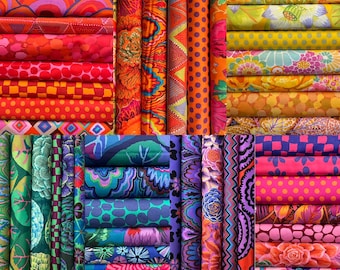 Vibrant Kaffe Fassett Collective Color Bundles - Assorted Colorful Fat Quarter Sets - Cotton Fabric by FreeSpirit FREESHIP90