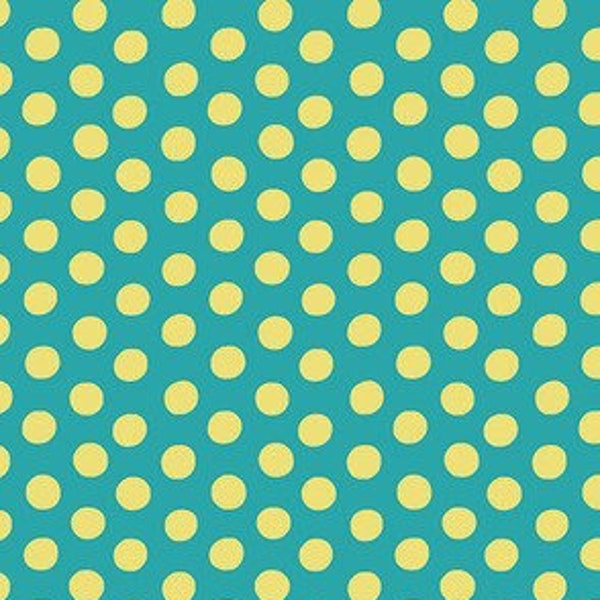 Half Yard Kaffe Fassett Spot GP70 in Teal Polka Dots Spots Geometric Blender by FreeSpirit Cotton Fabric