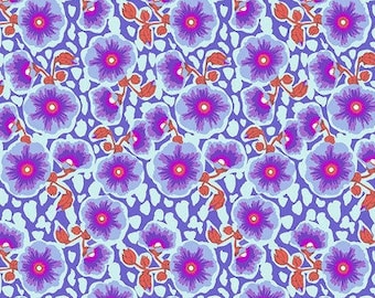 NEW! Half Yard - Good Gracious Happy Blooms in Grape by Anna Maria Horner - Purple Floral Freespirit Cotton Fabric BTHY