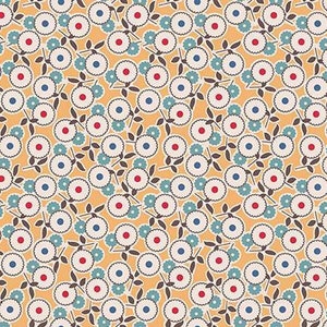 Half Yard - Mercantile Legacy in Marigold di Lori Holt Riley Blake Riproduzione di tessuto di cotone Calico con piccole stampe, colore giallo Feedsack, anni '30