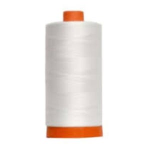 50Wt Aurifil Thread White #2024 100% Cotton 1422 Yards per Spool - Sold by the single Spool - High Quality Thread for Hand or Machine Sewing
