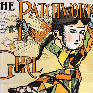 Panel - Scary Scraps Patchwork Girl of Oz by Riley Blake - Retro Vintage Halloween by J Wecker Frisch Cotton Fabric 35"x43"