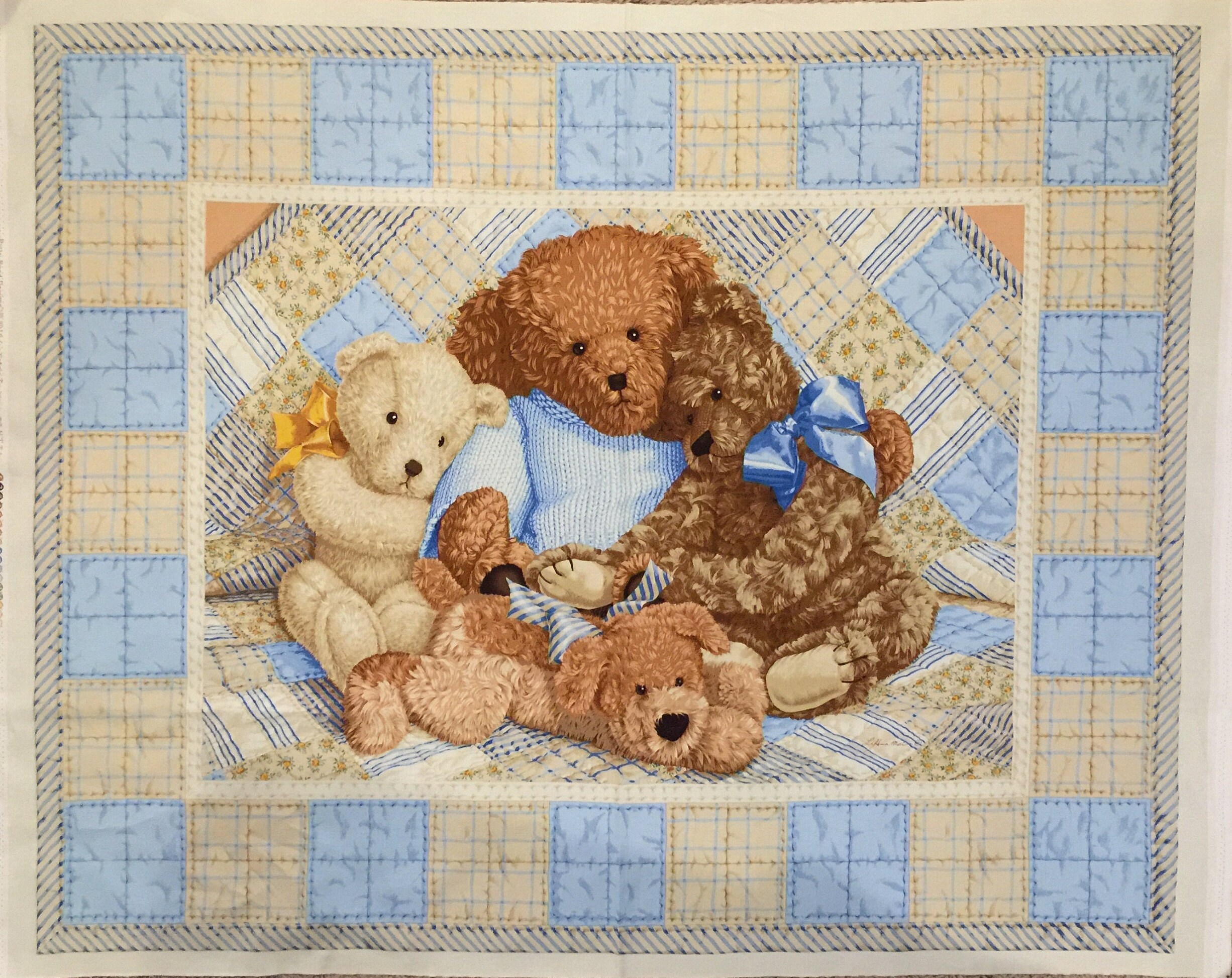 Fácil rápido Baby Boy Quilt Kit Osos de peluche por Etsy