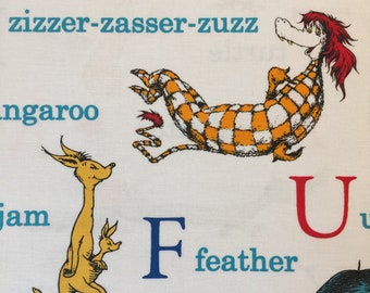 Seuss Abc Fabric Etsy