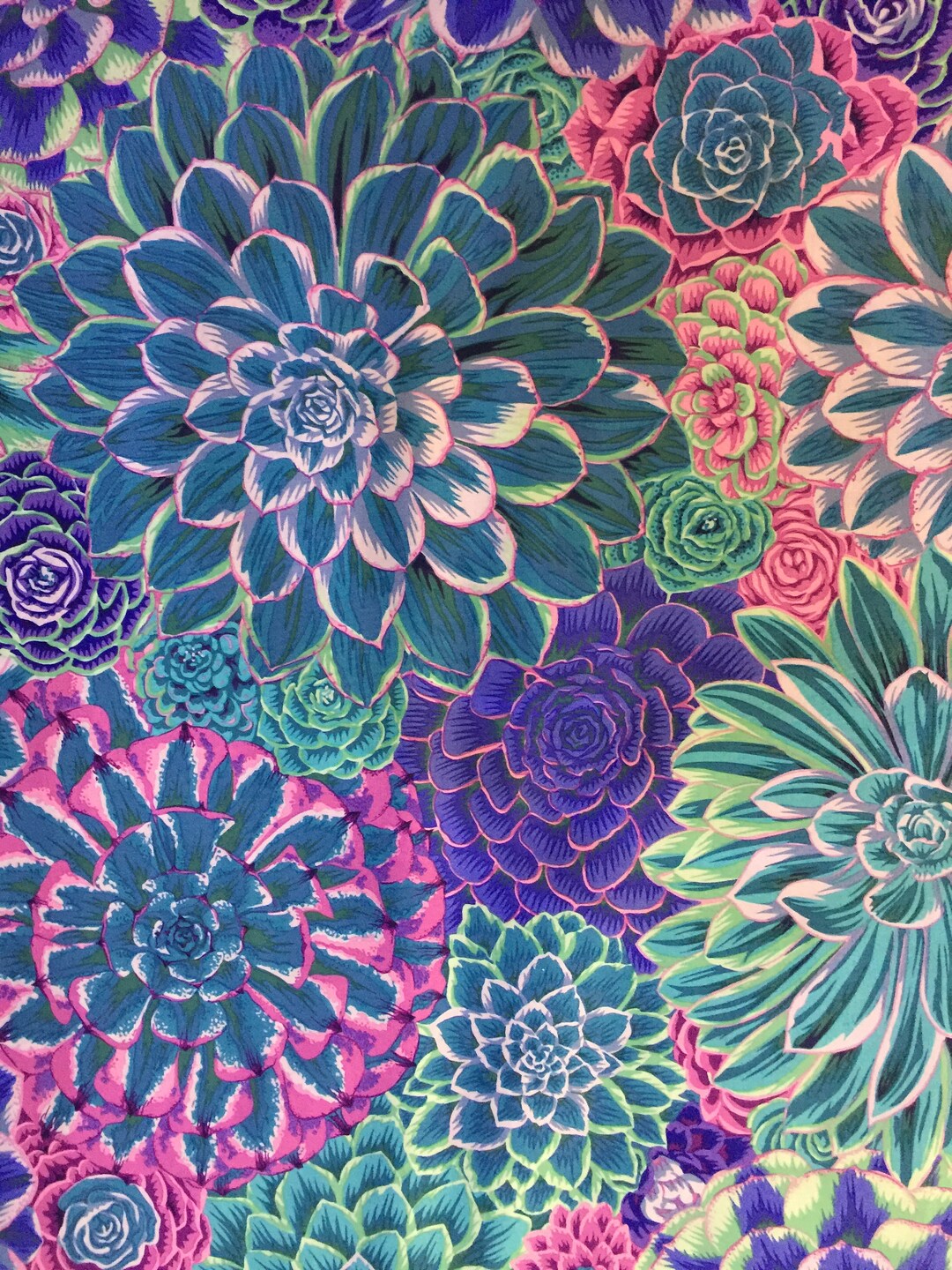 Half Yard - Kaffe Fassett Philip Jacobs House Leeks PJ113 in Blue ...