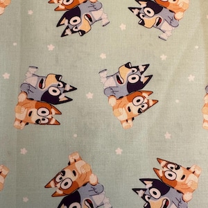 Pół jarda - Disney Bluey firmy Springs Creative Kids Cartoon Bingo & Bluey Best Friends Dogs Cotton Fabric