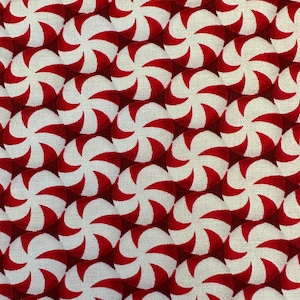 Half Yard  Furry and Bright  Starlight Mints by StudioE  Holiday Peppermints  Cotton Fabric FREESHIP90