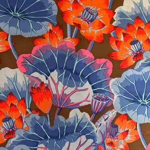 NEU! 100% Baumwolle - Kaffe Fassett Seeblüten GE93 in Braun - FreeSpirit - Florale Stoffe Sommergarten Aug 2025 Bild 4