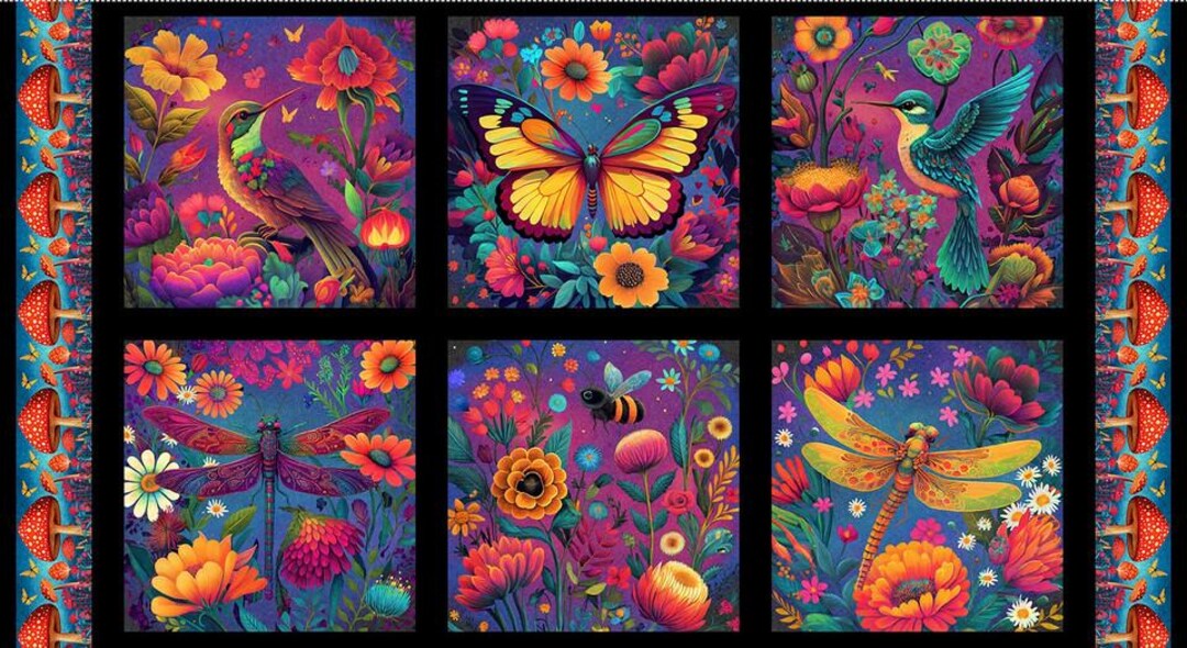 NEW! Panel - Luminous Haven Blocks by Blank Quilting - Spring Summer ...
