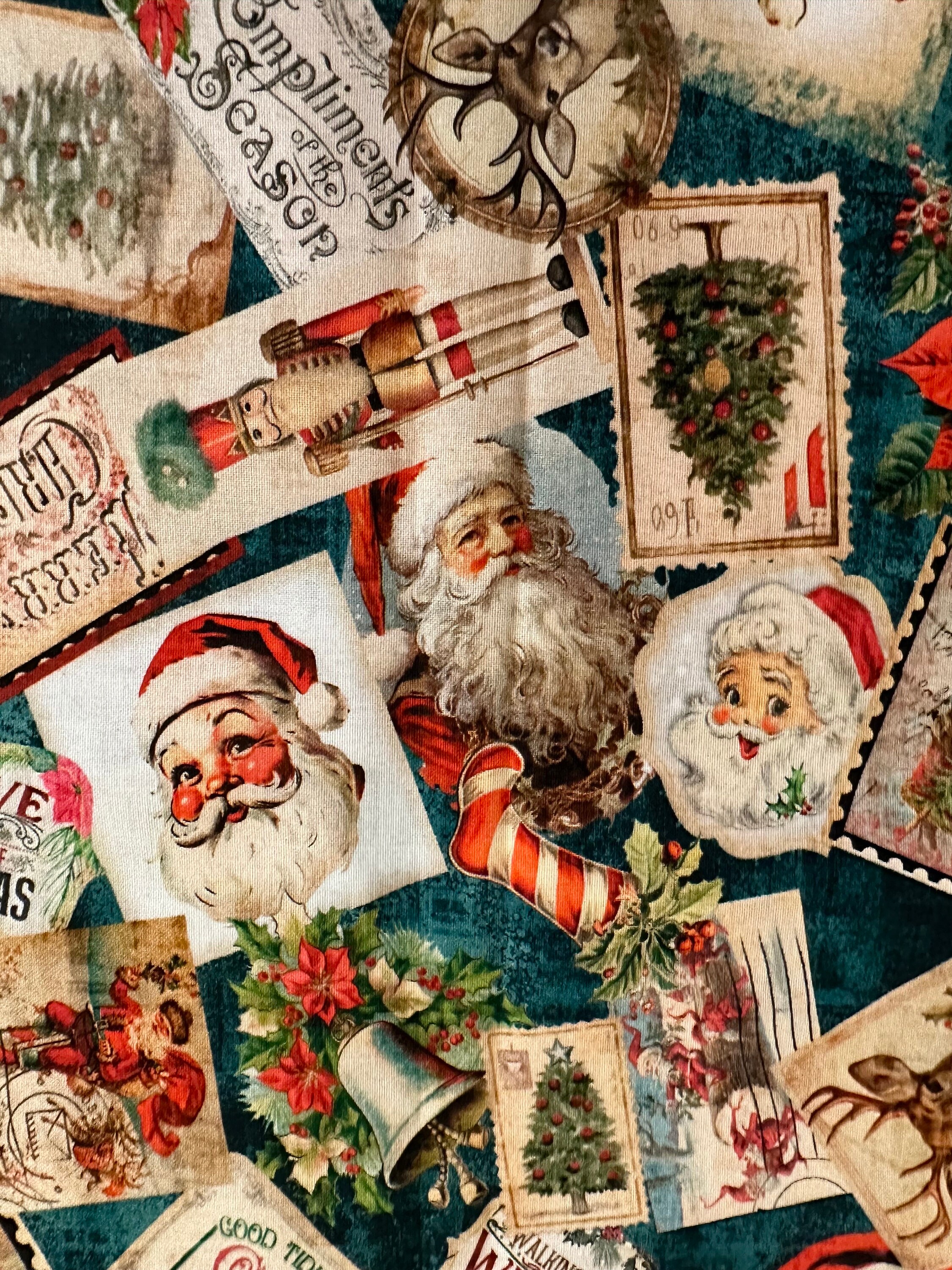 Vintage christmas fabric discount