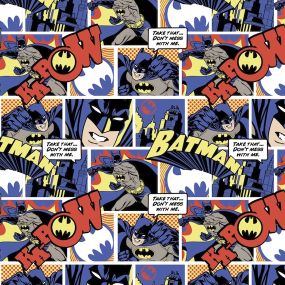 Half Yard Batman Color Pop Comics by Camelot Classic Kids Action