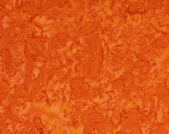 Un demi-mètre - Riley Blake Expressions Batik teints à la main en orange - Tissu de coton batik uni chiné au mélangeur teint à la main