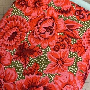 NEW! Half Yard - Kaffe Fassett Floral With Dots GP02 in Red by FreeSpirit - From the Archives Collection - Cotton Fabric