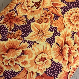 NEW! Half Yard - Kaffe Fassett Floral With Dots GP02 in Plum by FreeSpirit - From the Archives Collection - Cotton Fabric