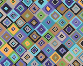 NEW! Half Yard - Kaffe Fassett Square Dance GP203 in Neutral by FreeSpirit - Spring 2024 Collection - Geometric Cotton Fabric