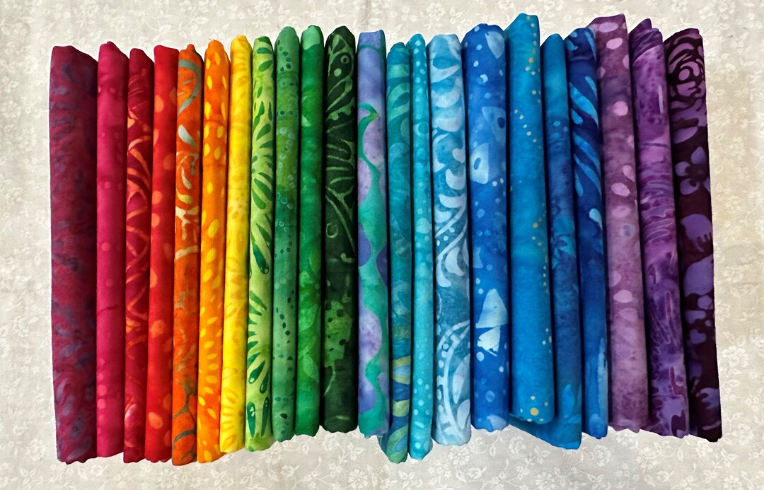 22 Piece Rainbow Rhapsody Batik Bundle Assorted Expressions Batiks by