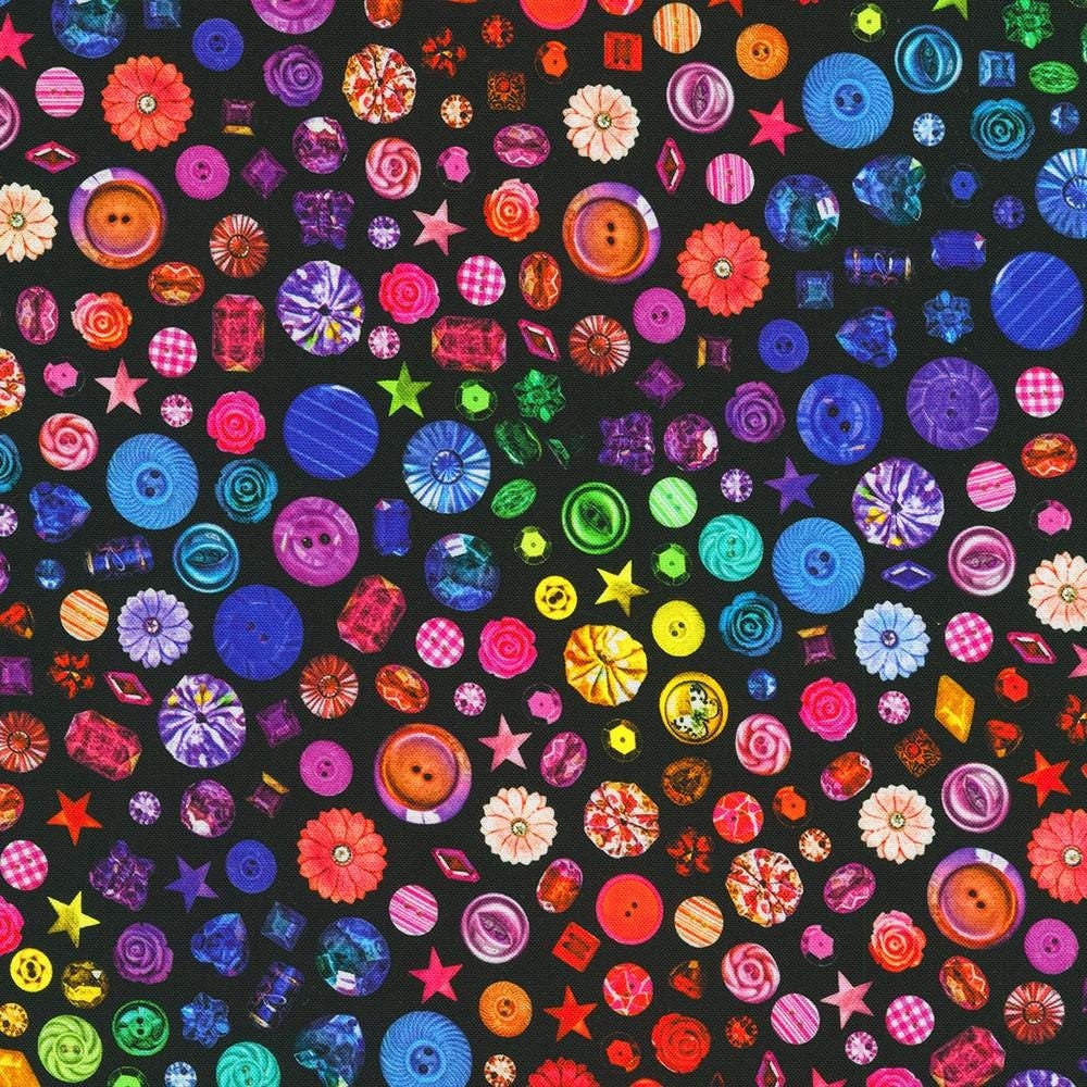 Black Rainbow Fabric