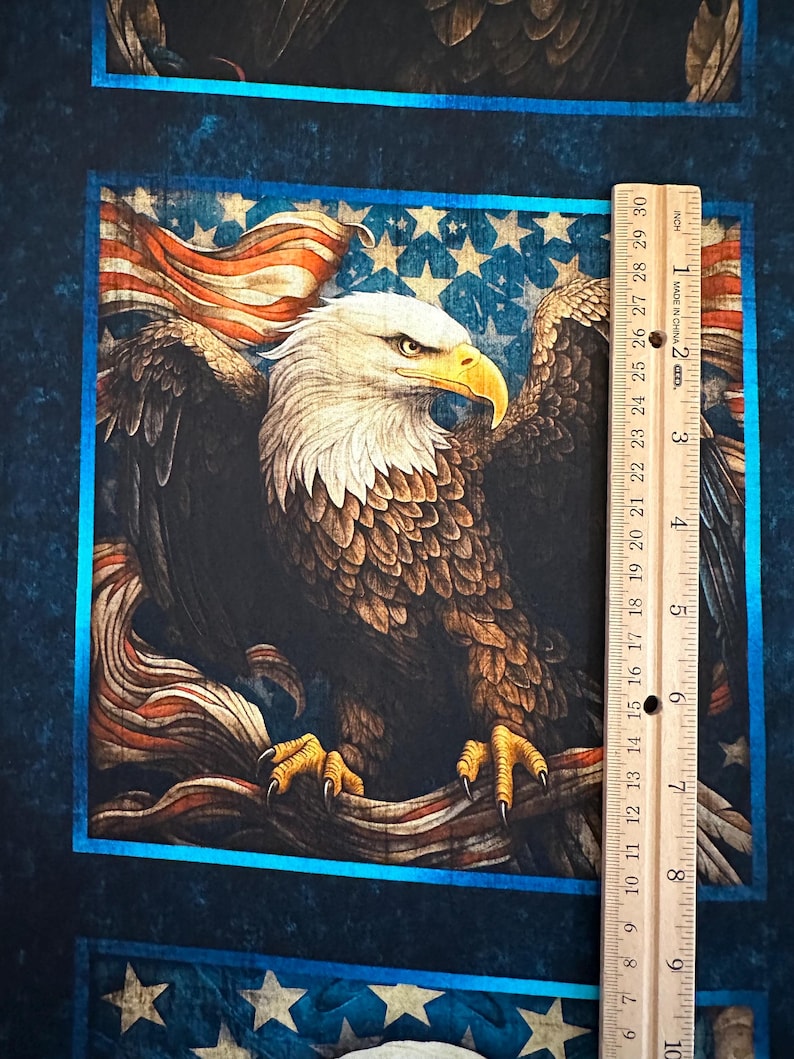 NEW! Panel - 1776 by Quilting Treasures USA Eagle Blocks Patches on ...