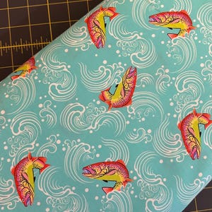 Half Yard - Full Moon Forest II Sofishticated in Enchanted by Tula Pink - Cotton Fish Fabric by FreeSpirit FREESHIP90 image 1
