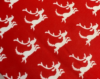 EOB 30"x44" Jak Grinch ukradł święta Roberta Kaufmana Max Dog na czerwonym tle Postać Dr Seussa Książka świąteczna dla dzieci Tkanina bawełniana