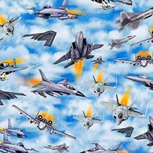 1/12 1/12 1/12 13F Jersey Jerseyträger in blau Quilting Treasures Quilting Treasures von Valor Fabrics