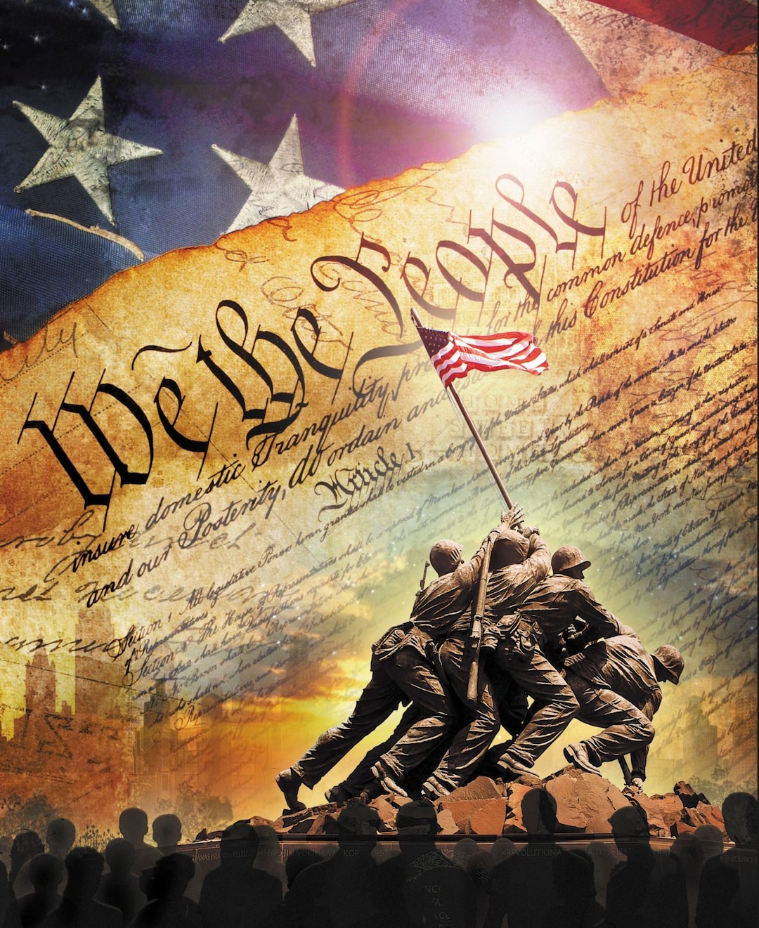 Panel - We the People USA Constitution Iwo Jima Memorial by David ...