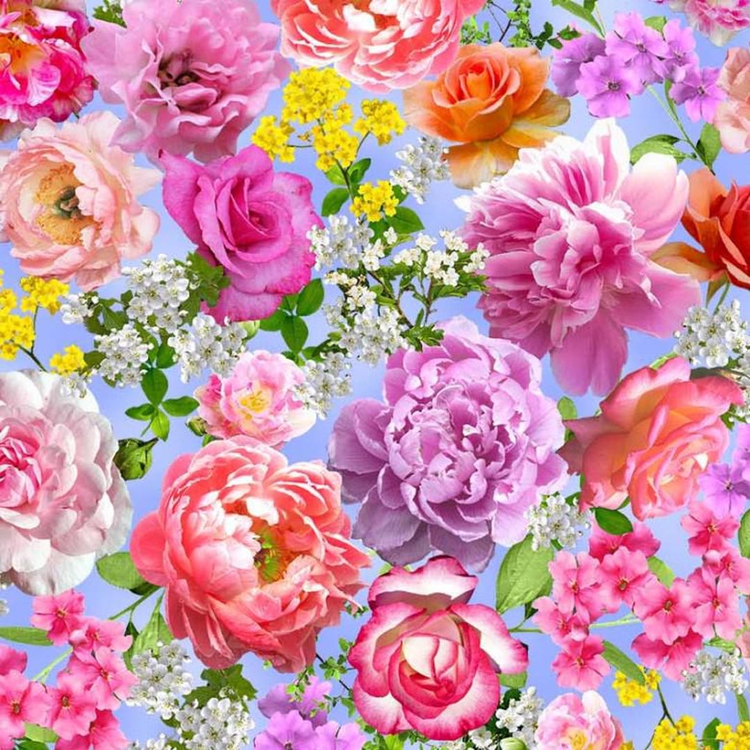 NEW! Half Yard - Flower Splendor by Michael Miller - Garden Splendor on ...