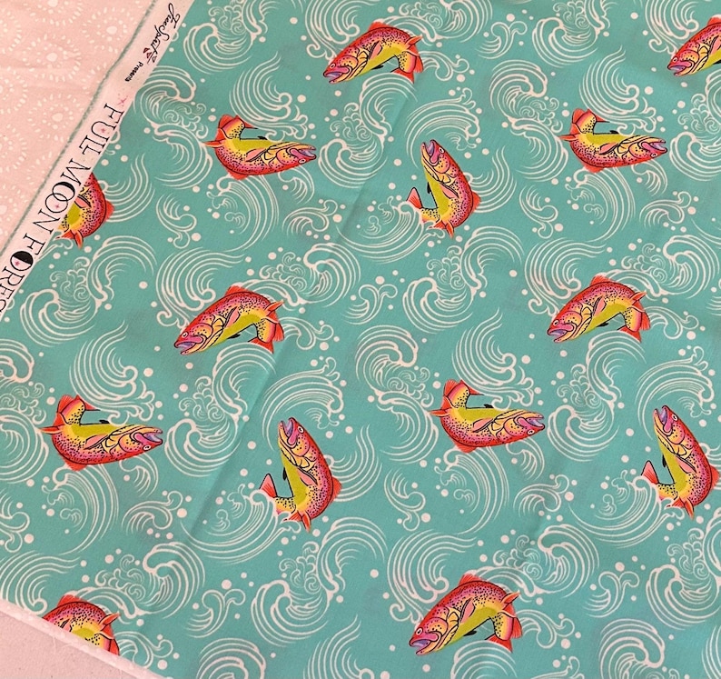 Half Yard - Full Moon Forest II Sofishticated in Enchanted by Tula Pink - Cotton Fish Fabric by FreeSpirit FREESHIP90 image 2