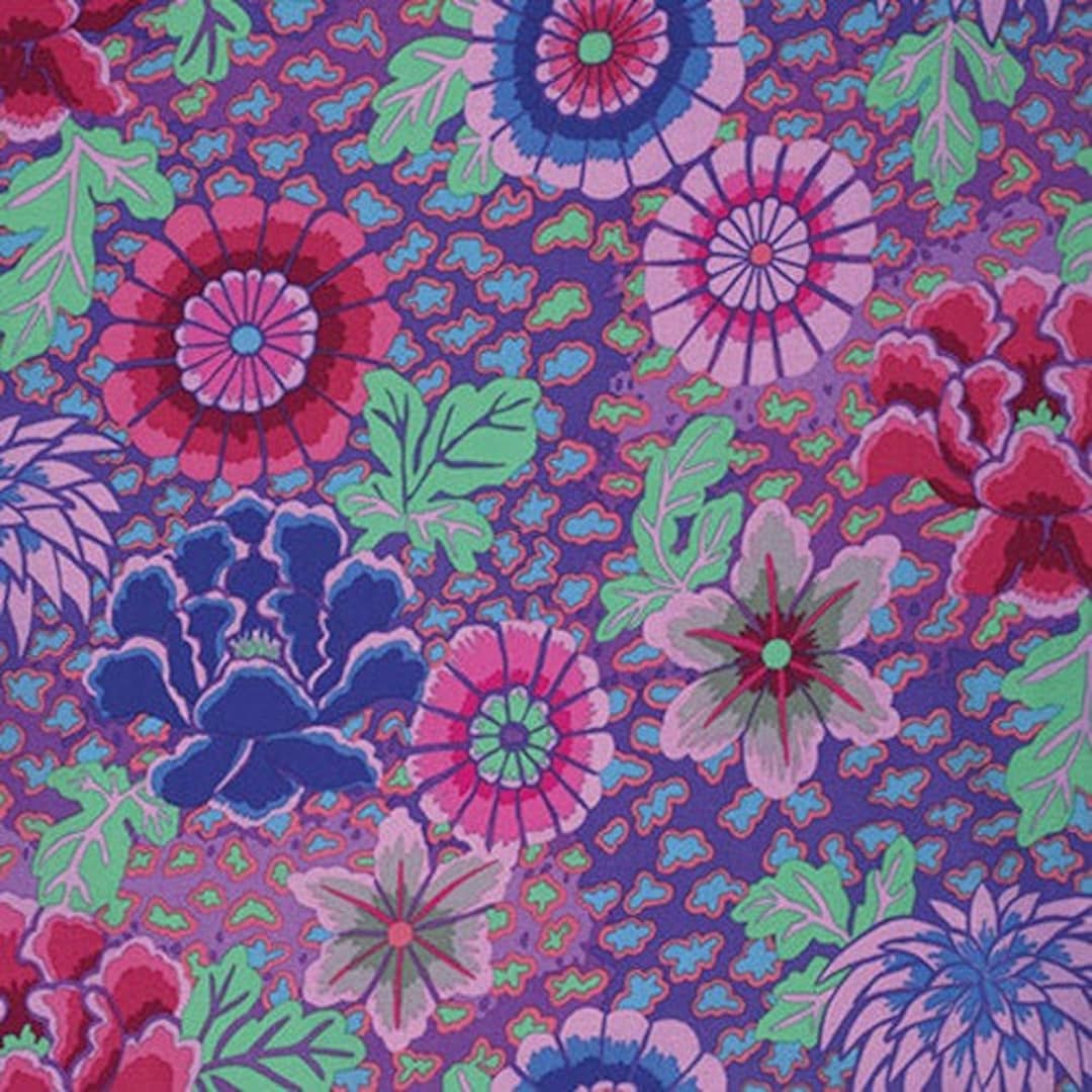 Half Yard - Kaffe Fassett Dream GP148 in Purple - Flowers