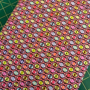Half Yard - Tabby Road Deja Vu Cat Eyes in Prism by Tula Pink Cotton Fabric by FreeSpirit FREESHIP90