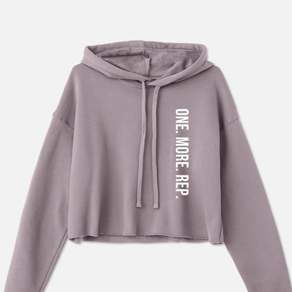 Workout Cropped Hoodie Etsy