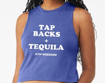 Gym Crop Top | Cycling Tank | Women's Gym Tank | Indoor Cycling | Women's Cycling Tank | Cycling Crop Top | Tap Backs + Tequila