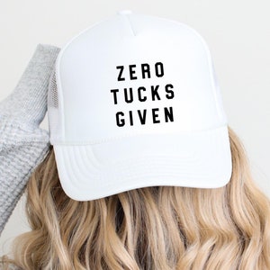Zero Tucks Given | Barre Hat | Workout Hat | Barre Gift for Her | Gym Trucker Hat | Gym Weekend Apparel