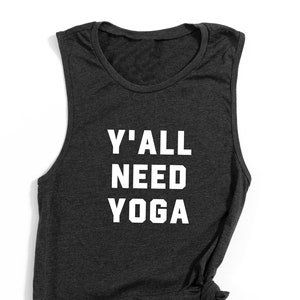 Yoga Tank Muscle Tank Funny Yoga Shirt Yoga Gift - Etsy