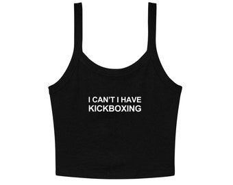 Canotta Kickboxing / Camicie Kickboxing / Canotta da palestra / Magliette da palestra divertenti / Canotta da allenamento da donna / Canottiera da palestra / Non posso avere Kickboxing