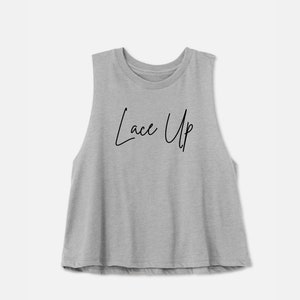 Lace Up | Running Tank | Running Shirt | Running Crop Top | Gym Tank | Gym Shirt | Workout Crop Top | Workout Shirt